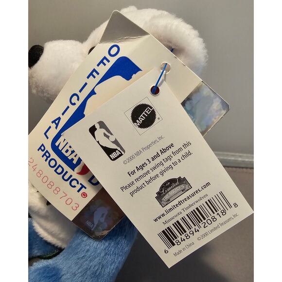 2000 Mattel Limited Treasures Minnesota Timberwolves Collectible Bear "Trees" - Picture 3 of 11